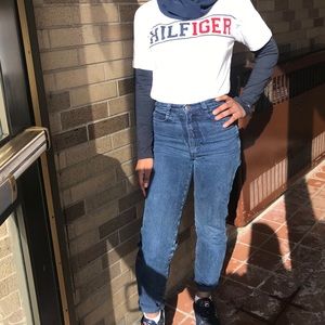 High waisted vintage boyfriend jeans